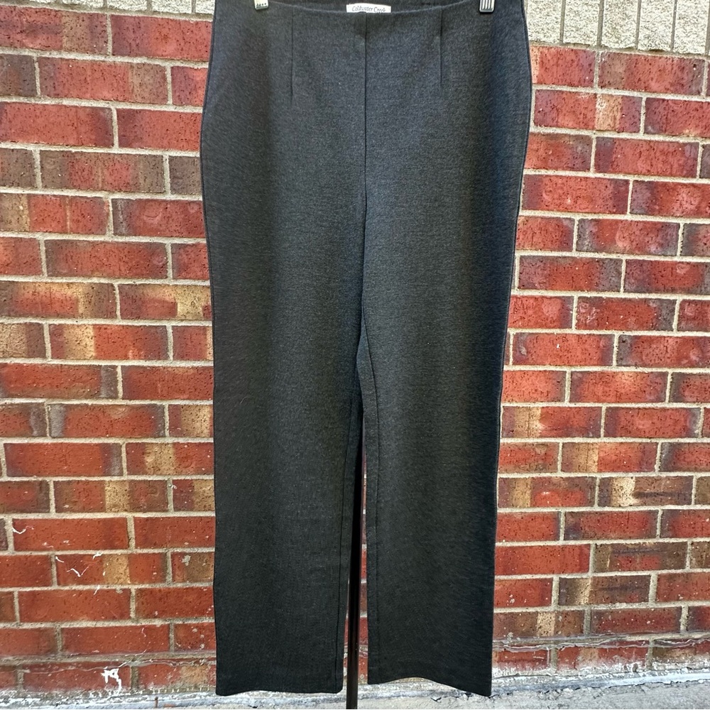 Coldwater Creek Classic Fit Stretch Trouser Charcoal Grey Activewear Lounge S8